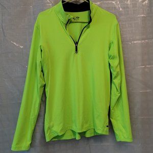CHAMPION DUO DRY GREEN ZIP PULLOVER TRACK JACKET